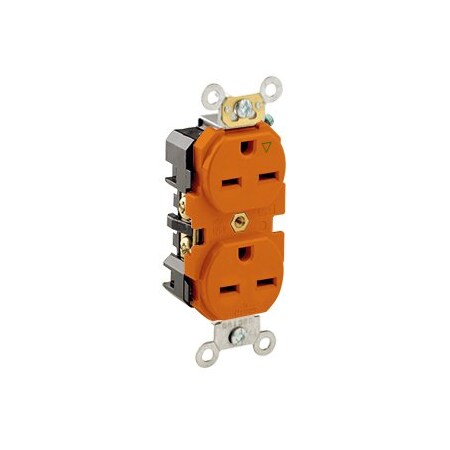 Leviton Industrial Series Heavy Duty Grade Duplex Receptacle, 15 Amp, 250 Volt 5662-IG