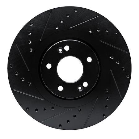 Dynamic Friction Co DFC Brake Rotor - Drilled and Slotted - Black 633-21044L