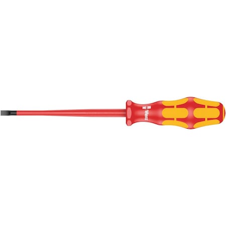 Wera 160 iS VDE Insulated screwdriver with reduced blade diameter for slotted screws, 0.8 x 4 x 100 mm 5006441001