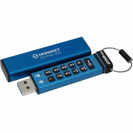Kingston IronKey Keypad 200 256GB USB 3.2 (Gen 1) Type A Flash Drive IKKP200/256GB