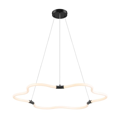Jonathan Y Nuvola 31.5" Contemporary Minimalist Metal/Acrylic Adjustable Dimmable Cloud Integrated LED Chandeli JYL7143B