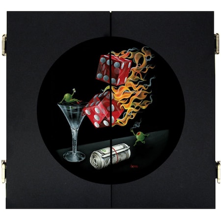 Gfancy Fixtures Shootin The Wad Dartboard Cabinet GF2640730