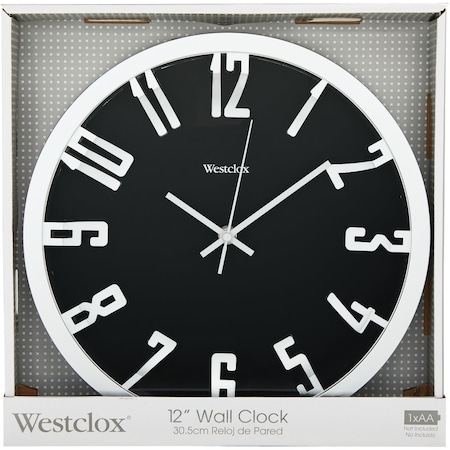 Westclox 12'' Metallic Silver Wall Clock 32913