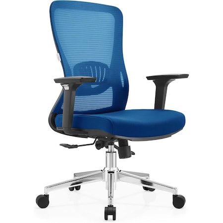Leisuremod Adorit Ergonomic Office Chair - Mesh Back, Cotton Seat, Adjustable Height & 360 deg Swivel AO60BU