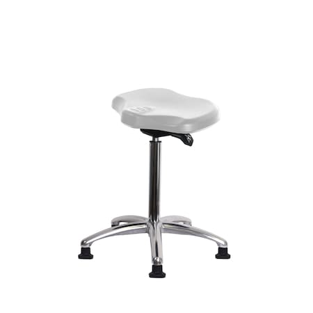 Blue Ridge Ergonomics Polyurethane Ray Sit-Stand Chrome in Gray Polyurethane PRPHBST-CR-NF-RG-GRY