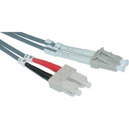 Cable Wholesale LC/UPC to SC/UPC OM2 Duplex 2.0mm Fiber Optic Patch Cord, OFNR, Multimode 50/125, Orange LCSC-11003
