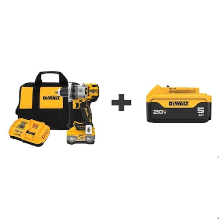 Dewalt MAX XR HAMMER DRILL - KIT 20V DCD1007WW1/DCB205