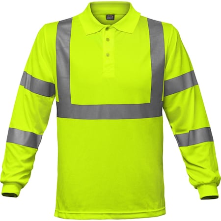 Reflective Apparel ANSI Type R Class 3 Long Sleeve Polo Shirt 314ST-LM-SM
