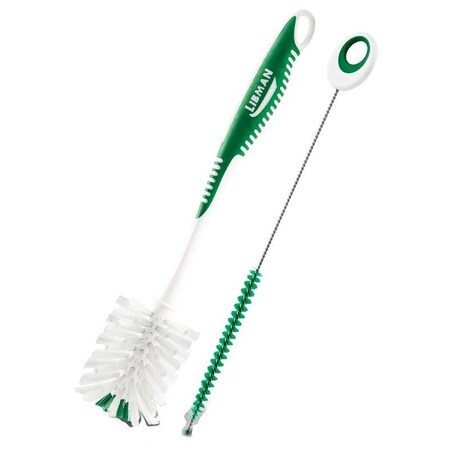 Libman Bottle and Straw Cleaning Kit, 12 in OAL, Wire Trim, Comfort Grip 1371