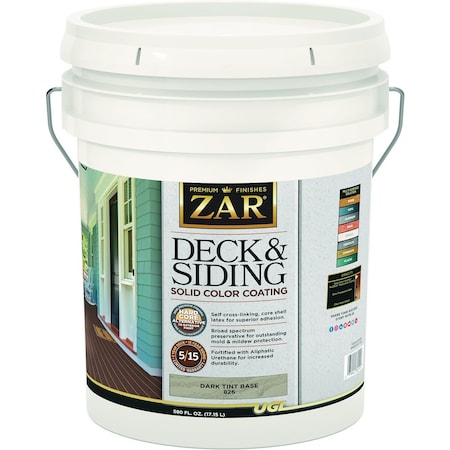 Zar Solid Deck & Siding Coating Dark Tint Base 5 Gal. 832915