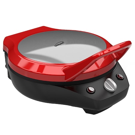 Brentwood Industries 1200 Watt 12 Inch Non Stick Pizza Maker and Grill in Red TS-124R