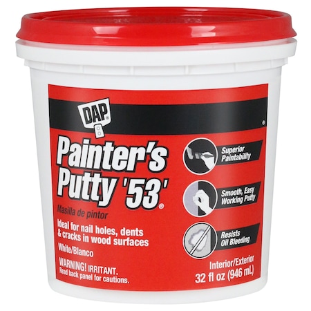 Dap Painter's Putty '53', White, 32 oz (707981224) 7079812244