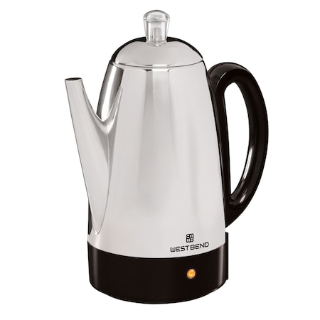 West Bend 12-Cup Coffee Percolator, in Stainless Steel 54159