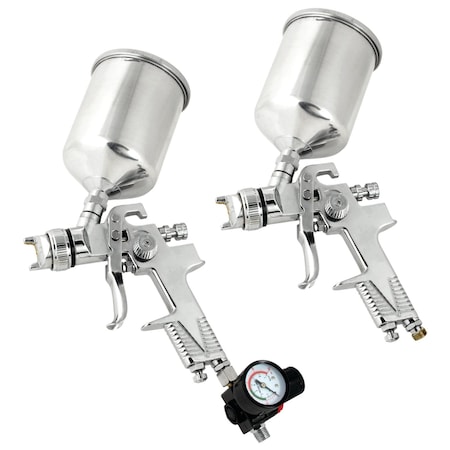 Performance Tool 2 pc. Production Spray Gun Set, 1.3mm 1.5mm Nozzles, 1000cc Cups M706