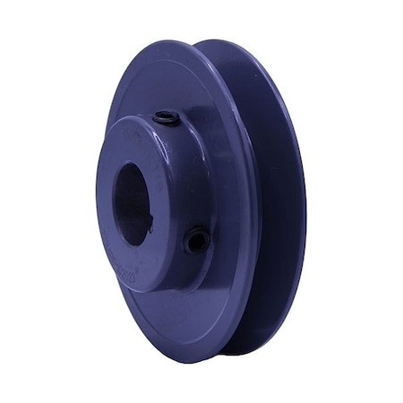 Zoro Select 1/2 in Fixed Bore 1 Groove V-Belt Pulley 3.45 in OD AK34X1/2
