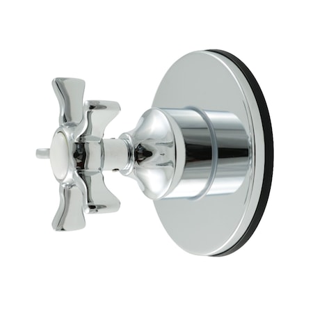 Kingston Brass Single-Handle Six-Way Diverter Valve with Round Trim Kit, Polished Chrome KS4031NX