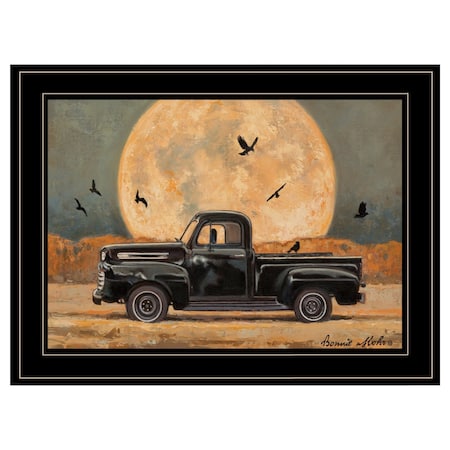 Homeroots Harvest Moon 4 Black Framed Print Kitchen Wall Art 406824