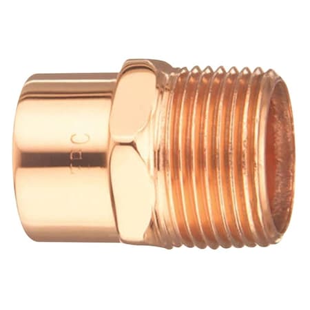 Epc Elkhart Products 104R Series Reducing Pipe Adapter, 3/4 x 1/2 in, Sweat x MNPT, Copper 30338