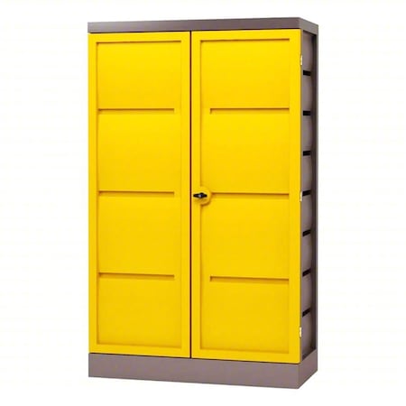 Denios Corrosives Safety Storage Cabinet, 20 gal, 4 Shelves, Polyethylene, 25 1/4 in W x 78 1/2 in H x K22-0561