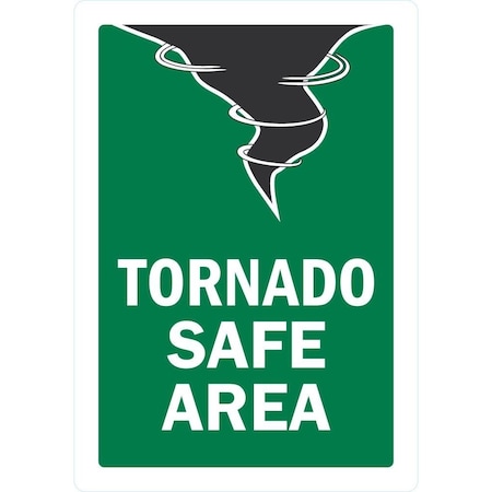 Lyle Tornado Safe Area (With Graphic), 3.5x5, Non-Reflective, White G-14595-ND_3.5x5