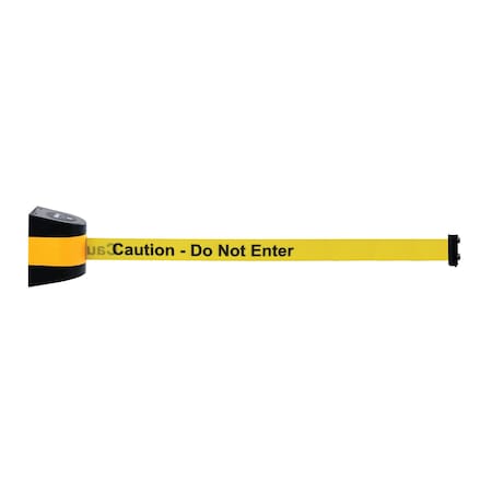 Us Weight Magnetic Wall Mount Retractable Belt Barrier, 33 ft., Caution U2504DNE