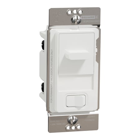 Square D Dimmer, X Series, Slide, 500 W, Single Pole SQR22603WH