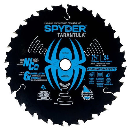 Spyder 7-1/4in 24T Framing Blade 13001