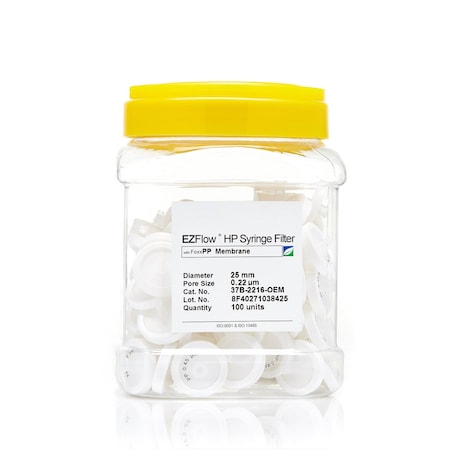 Foxx Life Sciences EZFlow Syringe Filter-Sample Prep, 0.22um Nylon, 13mm, 100PK 384-2116-OEM