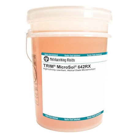 Trim Cutting Fluid, MicroSol 642RX, Soluble Oil, 5 gal, Pail, Light Yellow to Amber MS642RX-5G