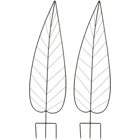 Pure Garden Trellis for Climbing Plants Outdoor Plant Support 2-Pack 55 in Metal Garden Trellis 50-LG1475