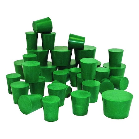 United Scientific Supplies Inc Stopper, 25 mm H, Neoprene, Green NST13-S