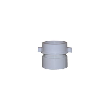 Larsen Supply Co. Drain Pipe Adapter, White PVC, 1-1/2 In. 859477
