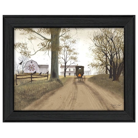 Homeroots Headin Home 8 Black Framed Print Wall Art 404590