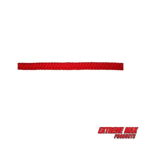 Extreme Max Extreme Max 3008.0349 16-Strand Diamond Braid Utility Rope - 3/8" x 50', Red 3008.0349