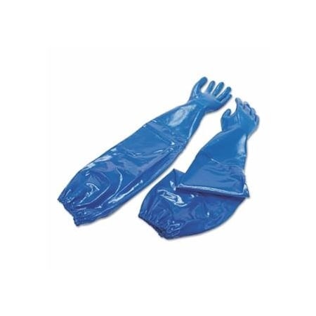 North Nitri-Knit, Supported Nitrile Gloves, Elastic Cuff, Interlock Lined, 7, Blue 068-NK803ES/7