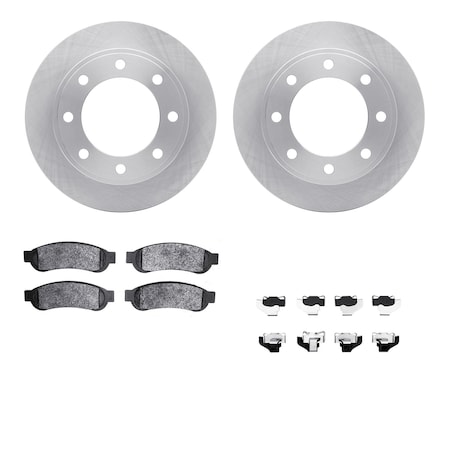 Dynamic Friction Co DFC Brake Rotor- Heavy Duty Brake Pad includes Hardware 6412-54247