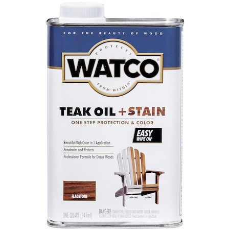 Watco Oil and Stain, Warm Glow, Flagstone, Liquid, 1 qt, Can 348758