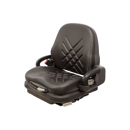 Uni Pro Universal Forklift Mechanical Suspension Seat, Black Vinyl 8175