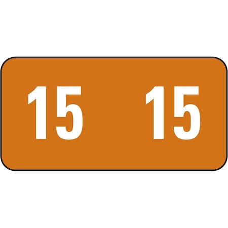 Smead YEARLY END TAB FILE FOLDER LABELS, 15, 0.5 X 1, BROWN, 10PK 67915