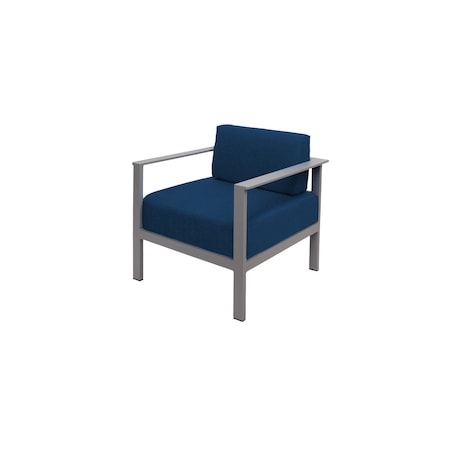 Bfm Seating Belmar Armchair with Sunbrella cushions, Soft Gray Frame PH6102SG-14066