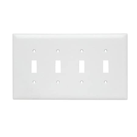 Legrand Wall Plate, Toggle, White, Nylon TPJ4W