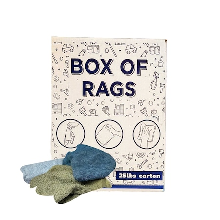 Supremeplus Recycled Color Terry Towel Cleaning Rags, 25 lbs. Box SP-7475