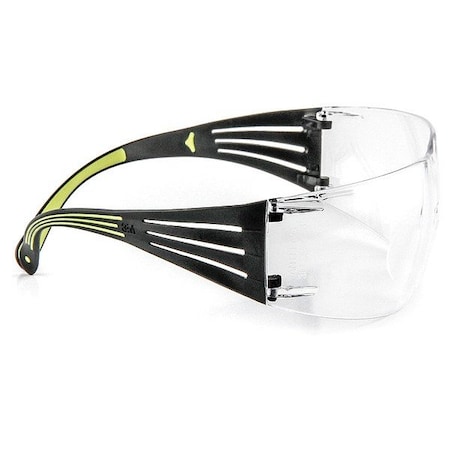 3M SecureFit Safety Glasses, 400 Series, Anti-Fog, Anti-Scratch, Frameless, Black Arm, Clear Lens SF401AF