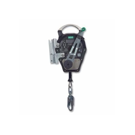 Msa Safety Rescuer Self Retracting Lifeline, 50 ft, One Leg, Snap Hook, 310 lb Load Cap, Stainless Steel Cable 454-10158178