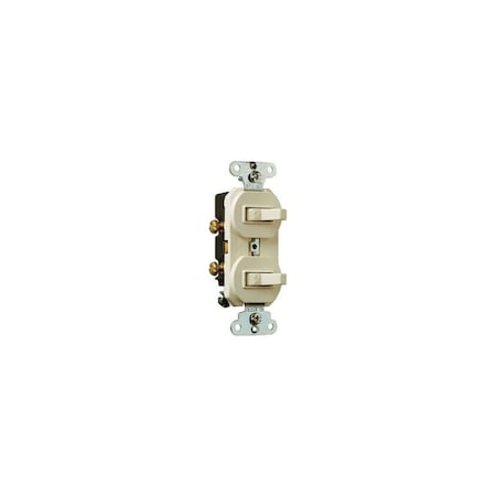 Pass & Seymour Double Single-Pole Switch, Light Almond 690LAGCC6