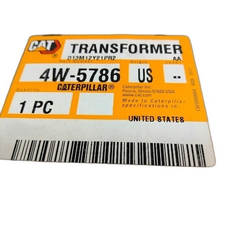 Caterpillar TRANSFORMER, CATERPILLAR OEM 4W5786 4W5786