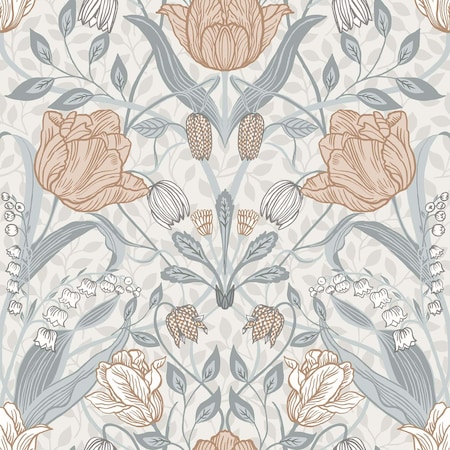 A-Street Prints Tulipa Off White Floral Wallpaper 2948-33005