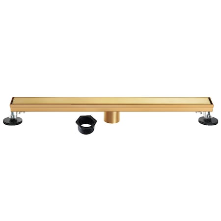 Kingston Brass 48-Inch Stainless Steel Linear Shower Drain with Reversible Tile Insert and Flat Grate BSF4827