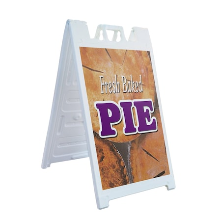 Signmission Fresh Baked Pie, A-Frame & 2 Decals Installed, Heavy-Duty Plastic Frame SBHD-D-2436-Fresh Baked Pie