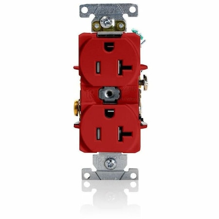 Leviton Dup Rec 20A 125V TR Red T5362-R